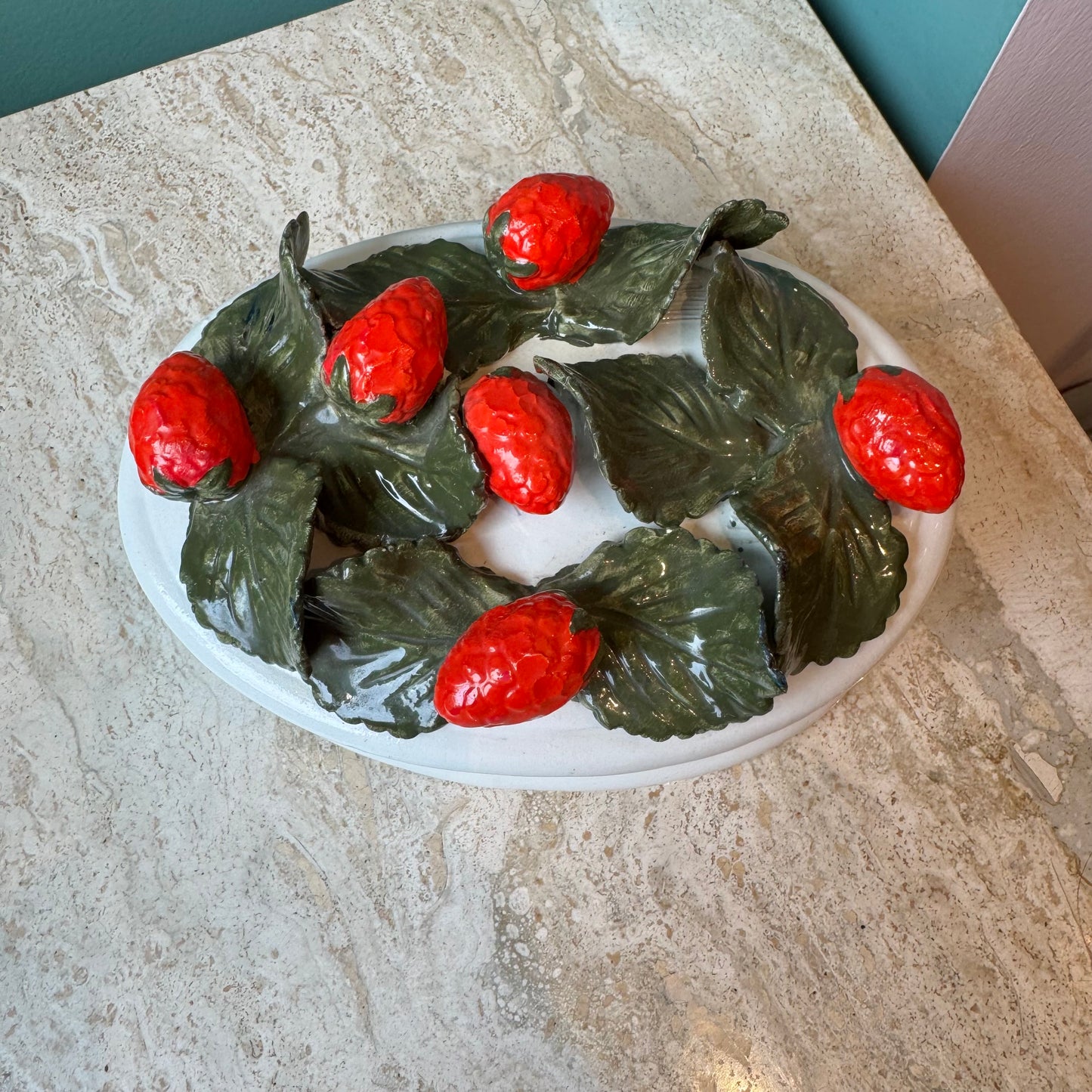 Vintage Ceramic Italian Strawberry Box