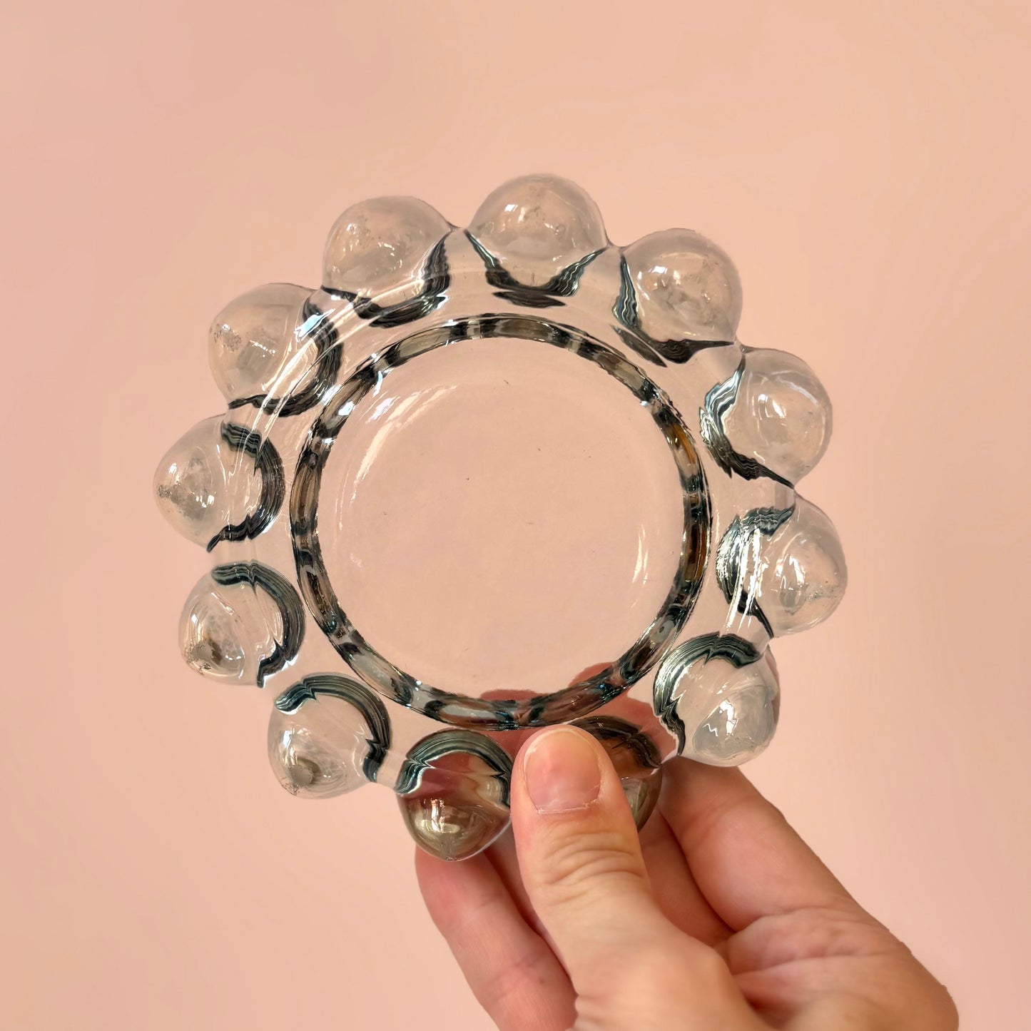 Vintage Blue Boopie Glass Dish