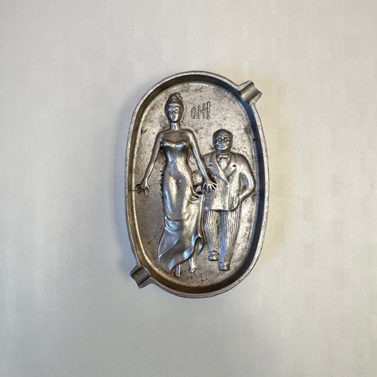 Vintage Aluminum Risqué Butt Pinch Ashtray