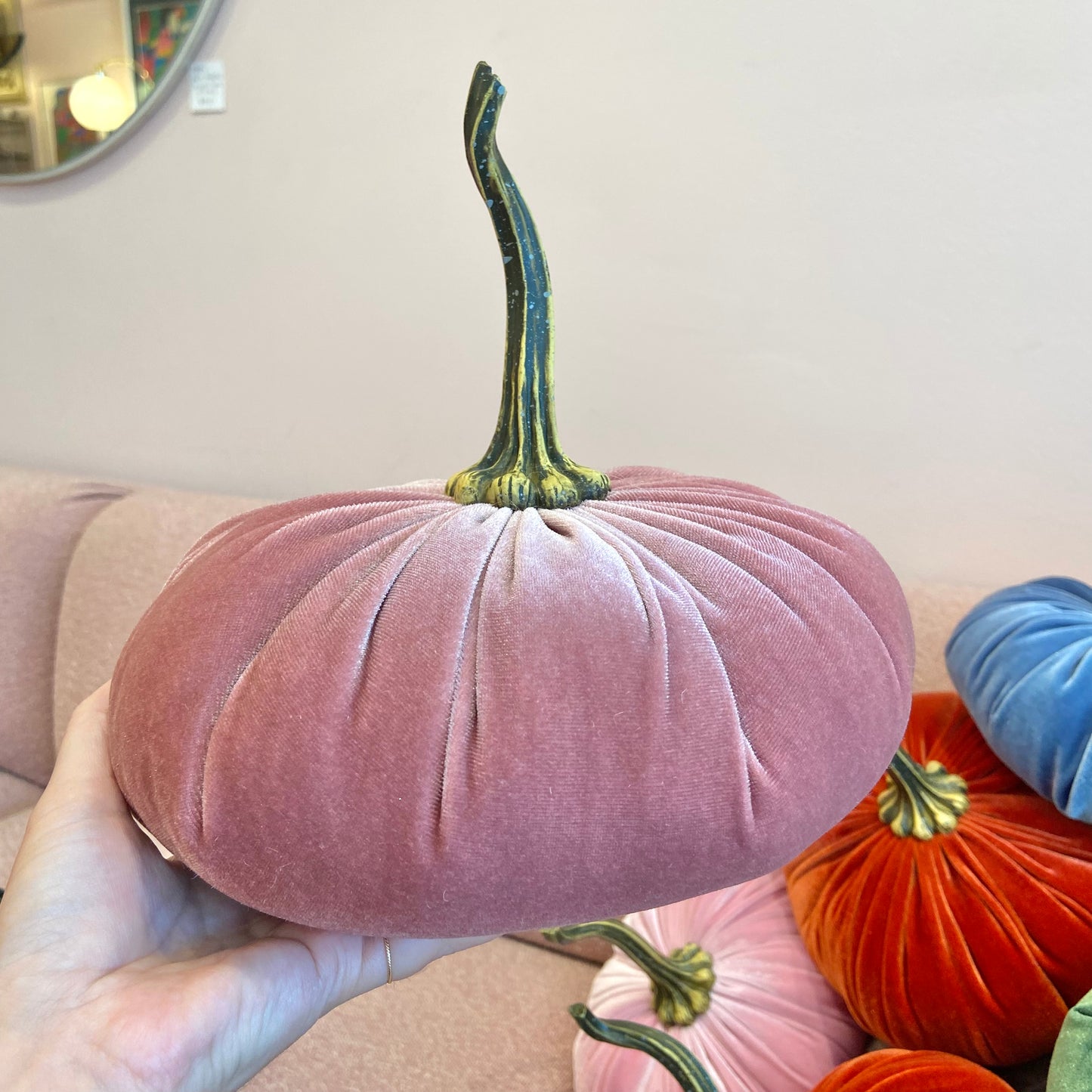 Large Handmade Velvet Pumpkins