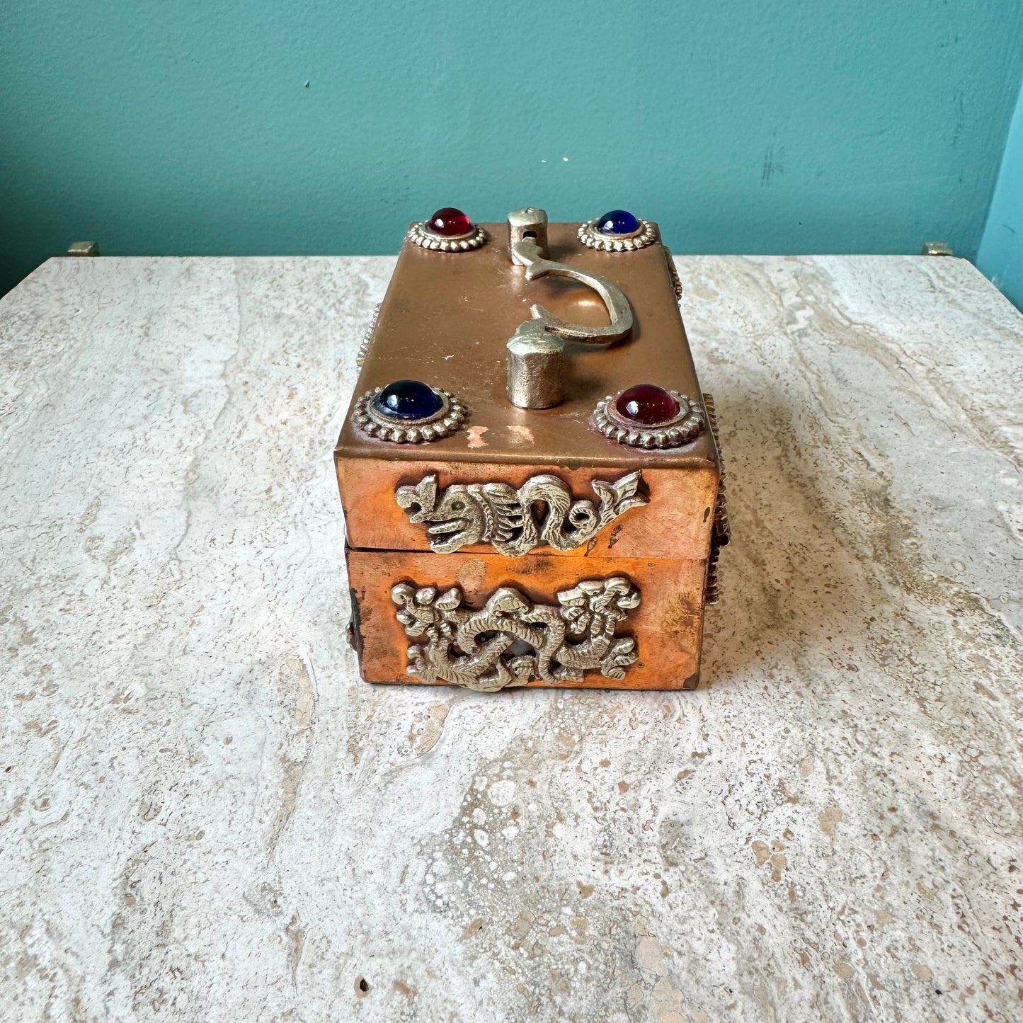 Vintage Copper and Brass Treasure Box