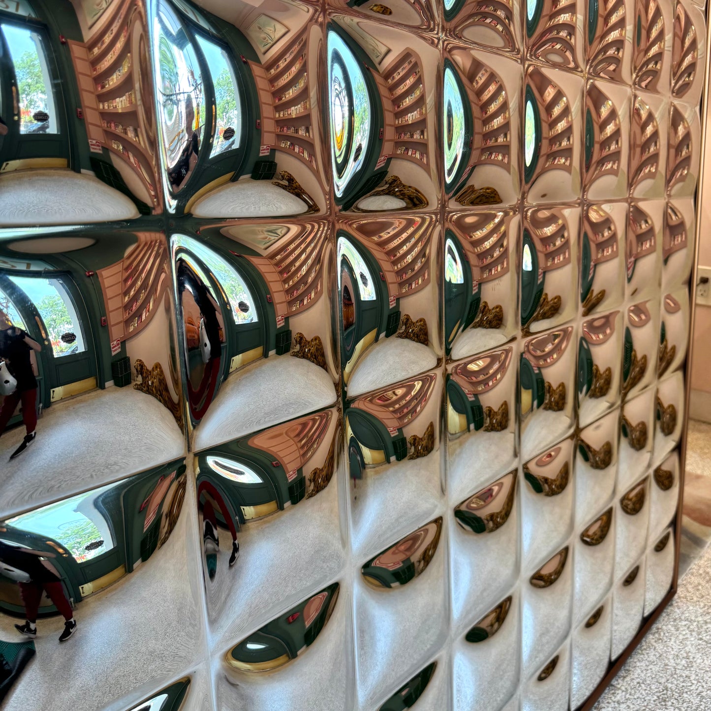 Vintage Turner Space Age Chrome Bubble Mirror