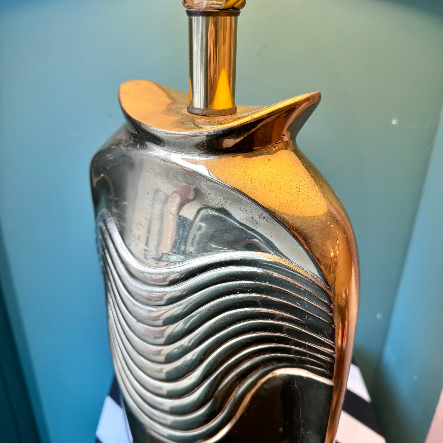 Vintage Brass Deco Style Table Lamp