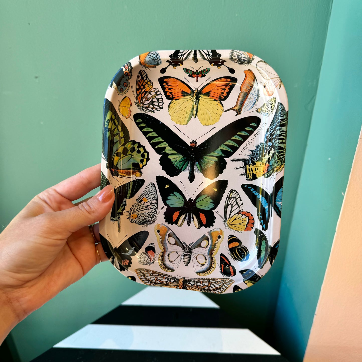 Metal Butterflies Trinket Tray
