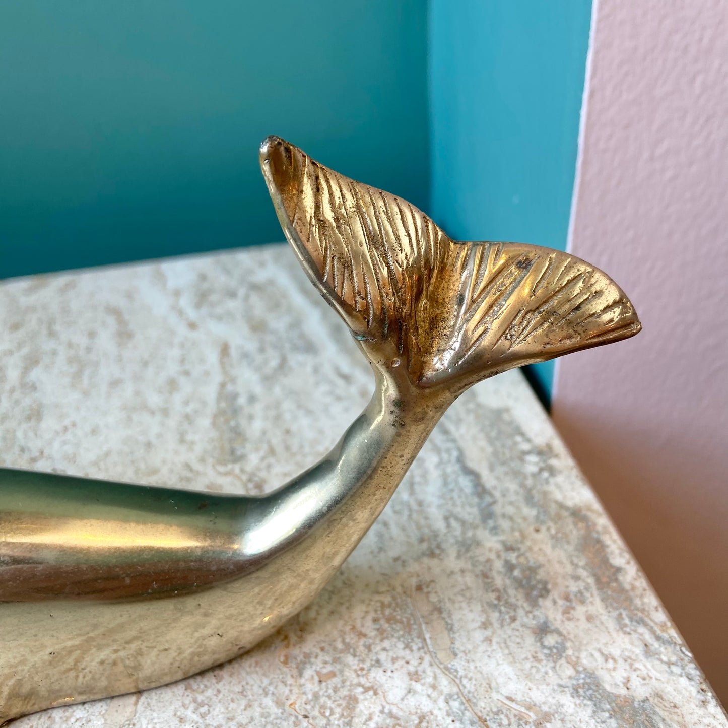 Vintage Brass Whale Figurine/Paperweight