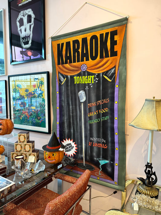 Vintage Hand Painted Original "Karaoke" Artwork