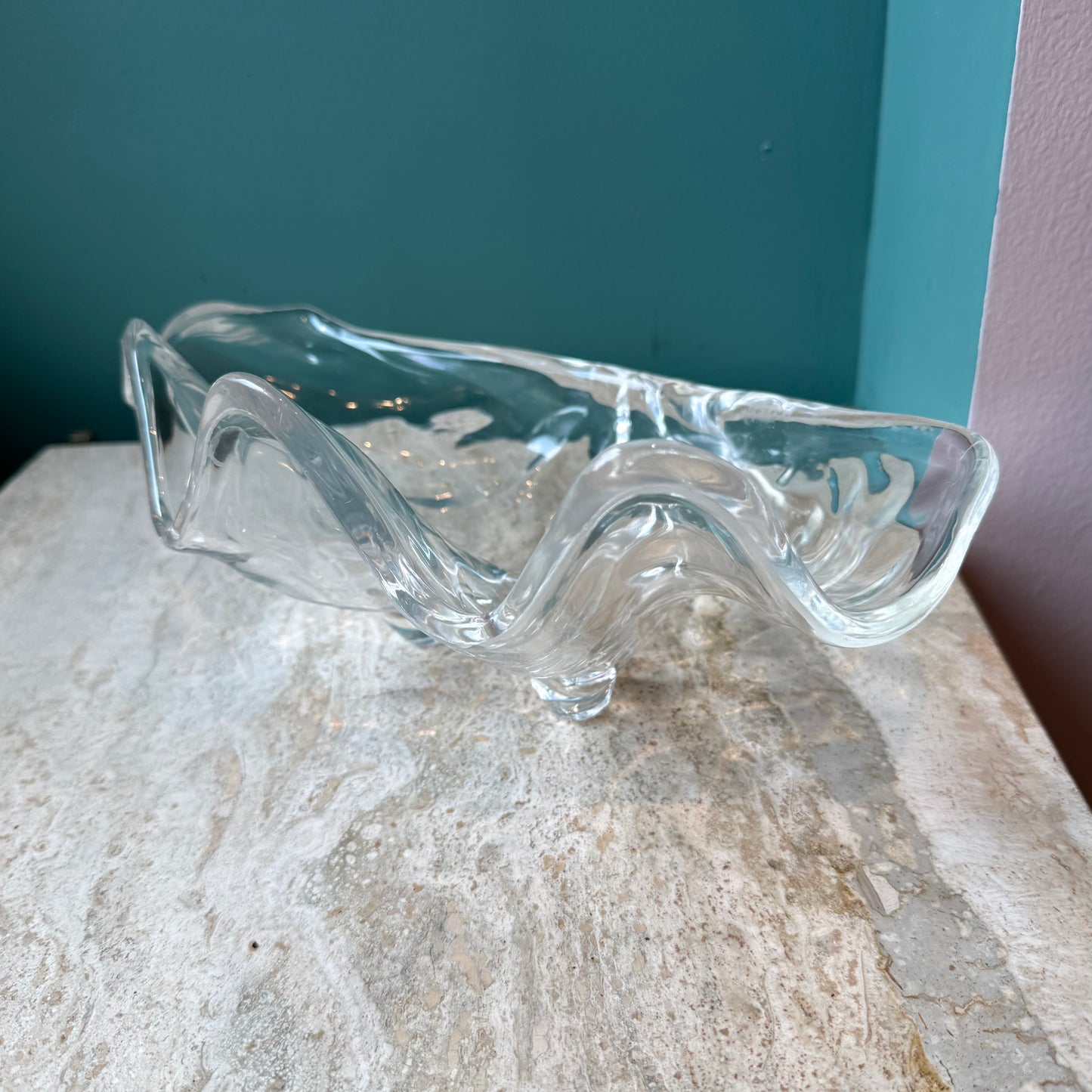 Vintage Lucite Clam Shell Bowl