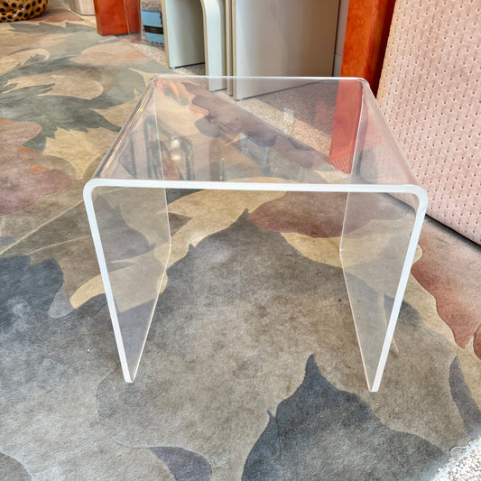 Vintage Lucite Waterfall Side Table