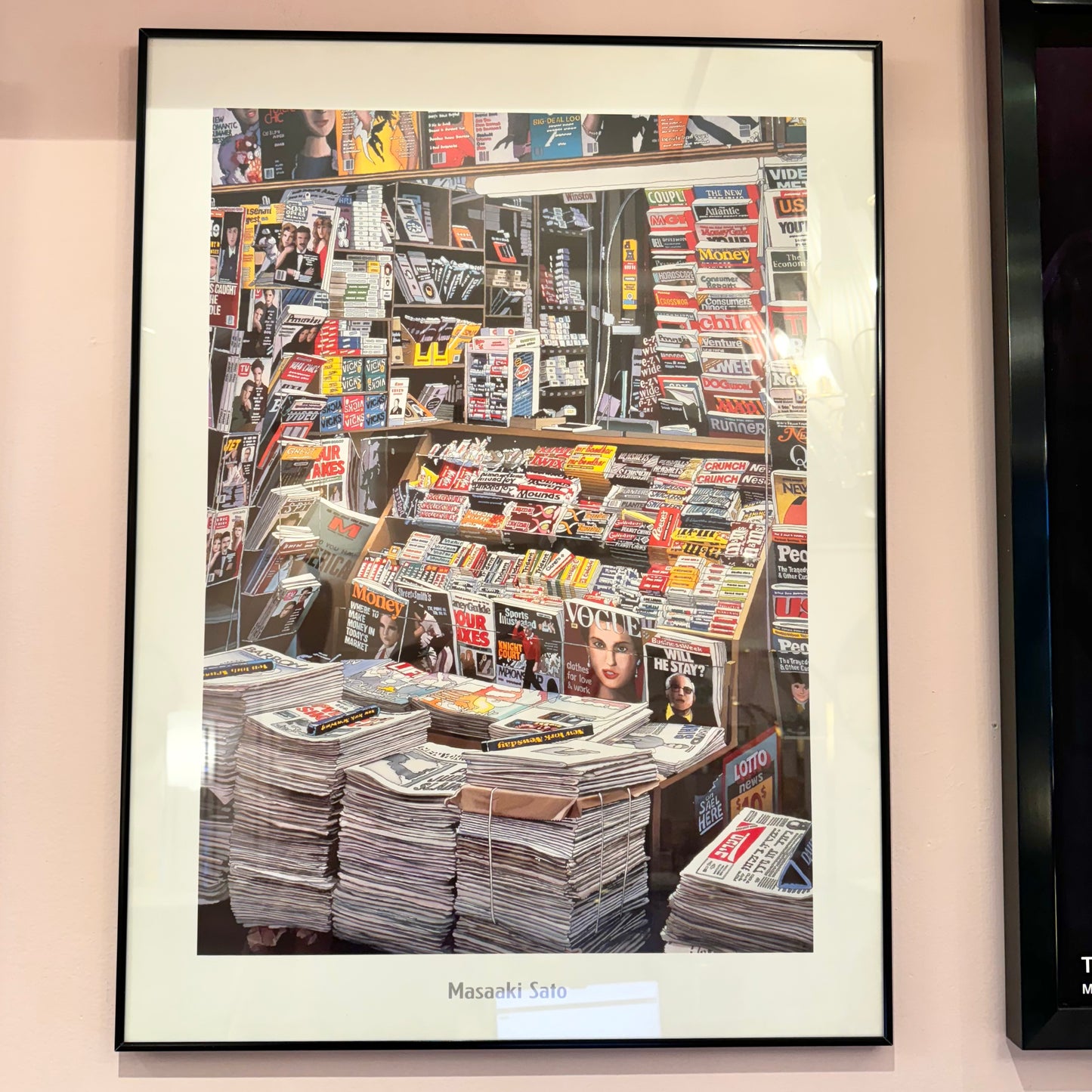 Framed Vintage Newsstand Poster by Masaaki Sato
