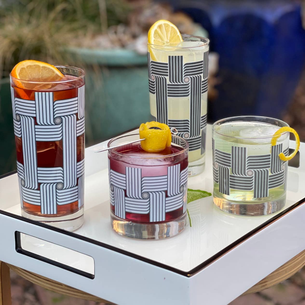Roundabout Night Collins Glasses - PAIR