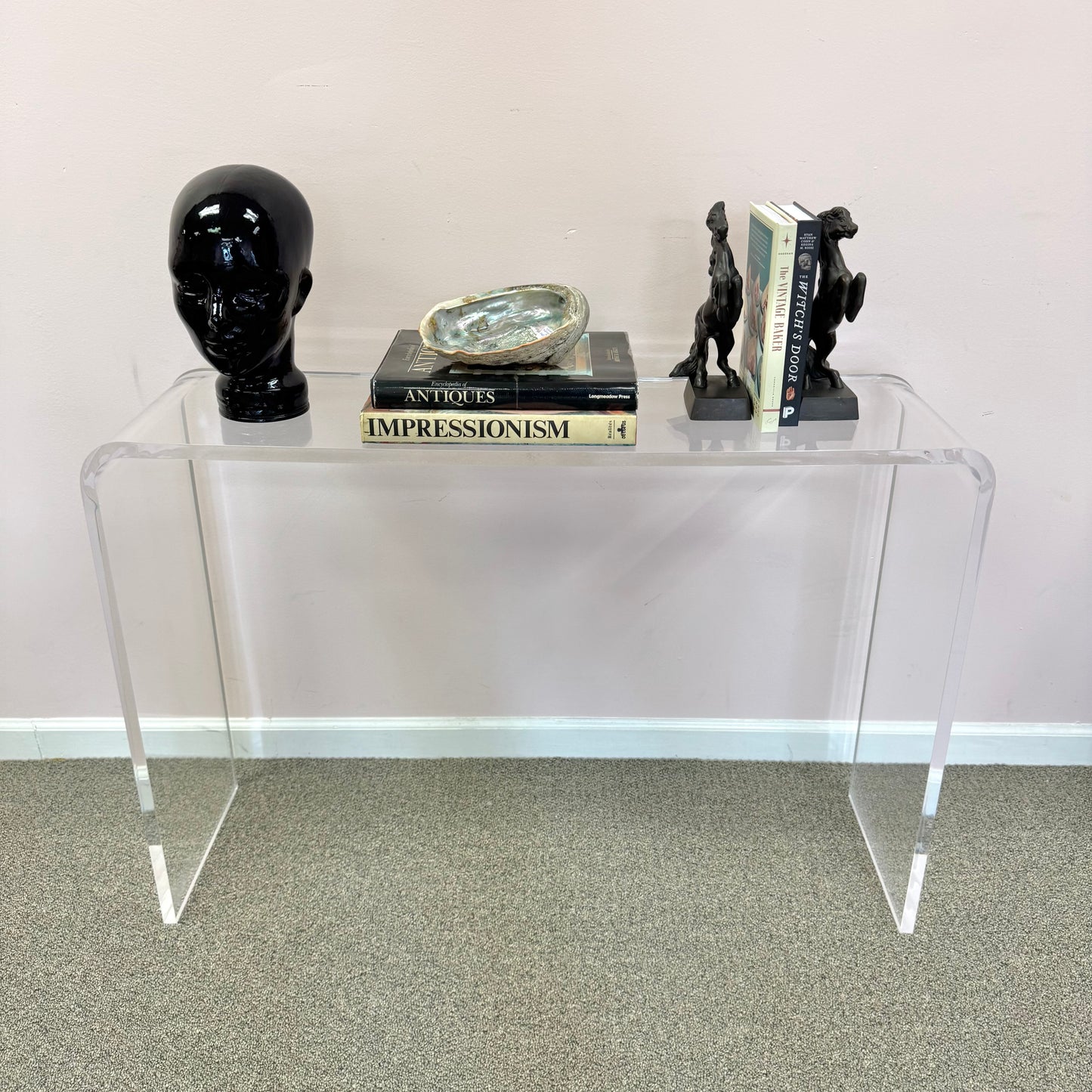 Vintage Lucite Waterfall Console Table
