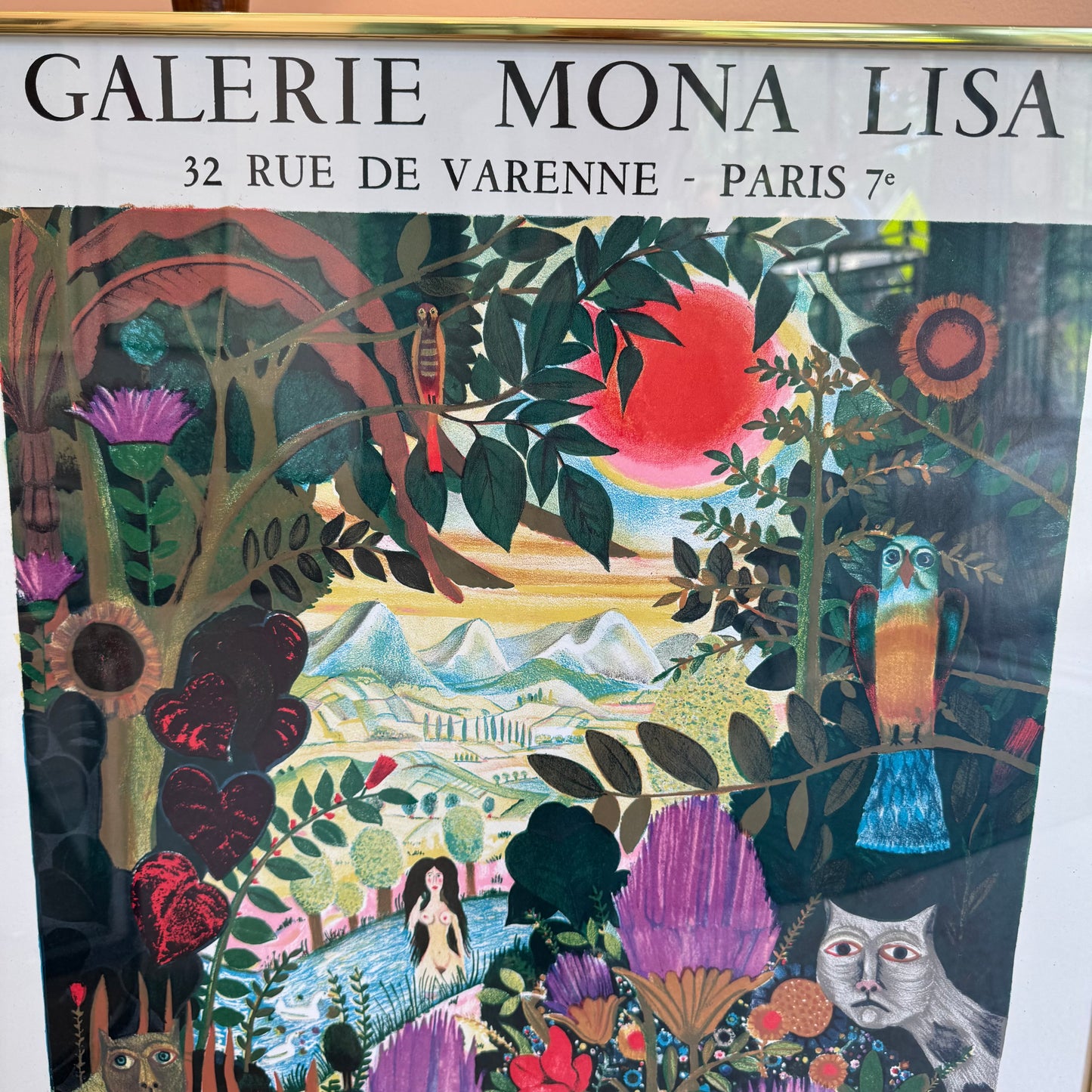 Vintage Framed Joseph Ghin Exhibition Poster