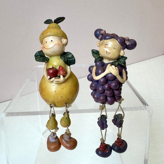 Vintage Set of 2 Cute Shelf Sitters