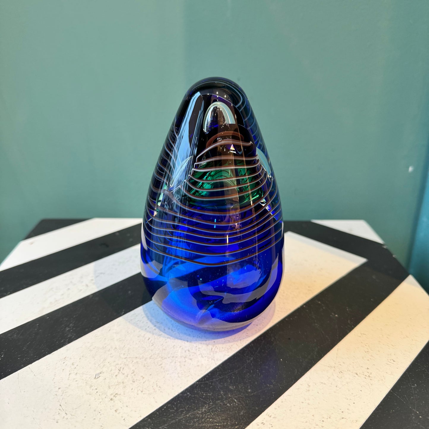 Vintage Hand Blown Crystal Paperweight