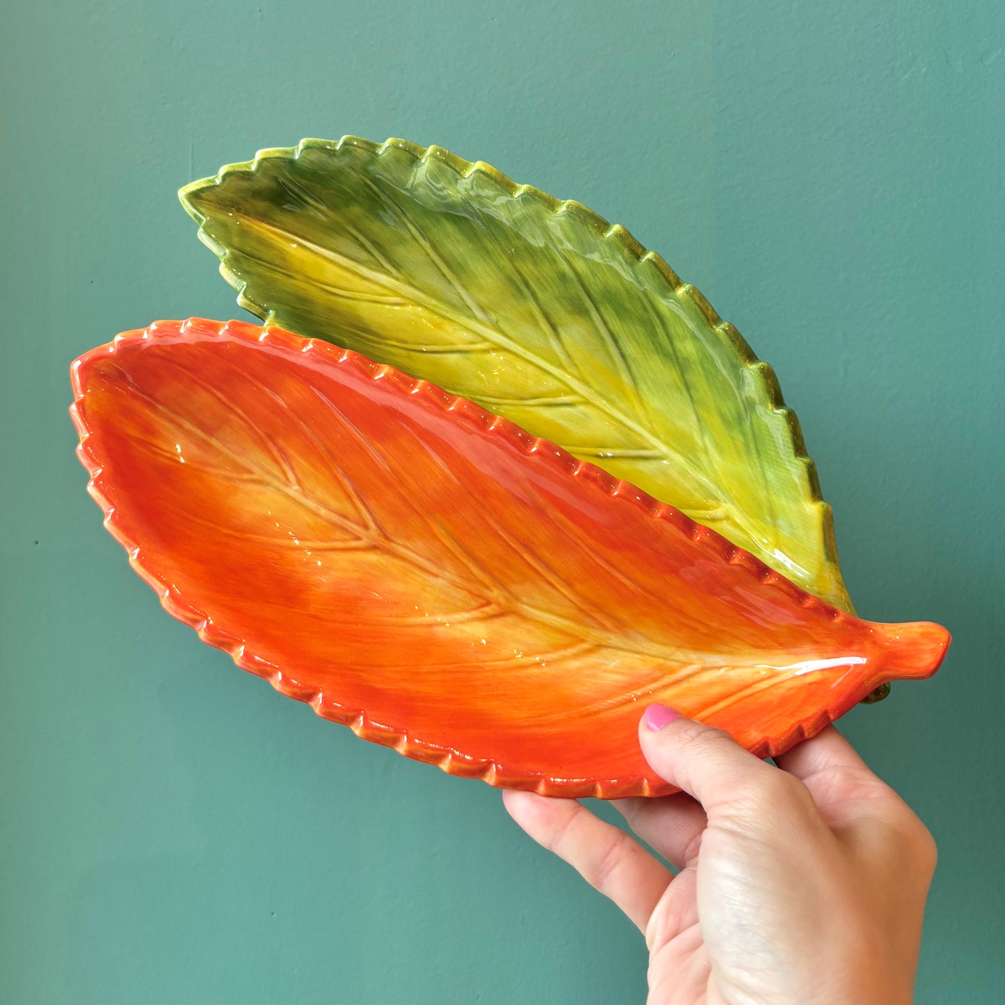 Vintage Ceramic Leaf Dish