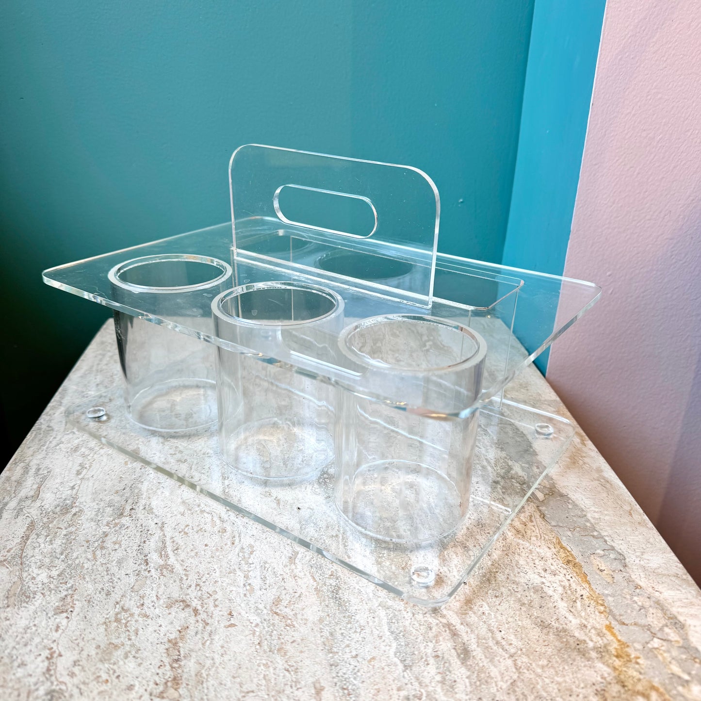Vintage Lucite Utensil Caddy