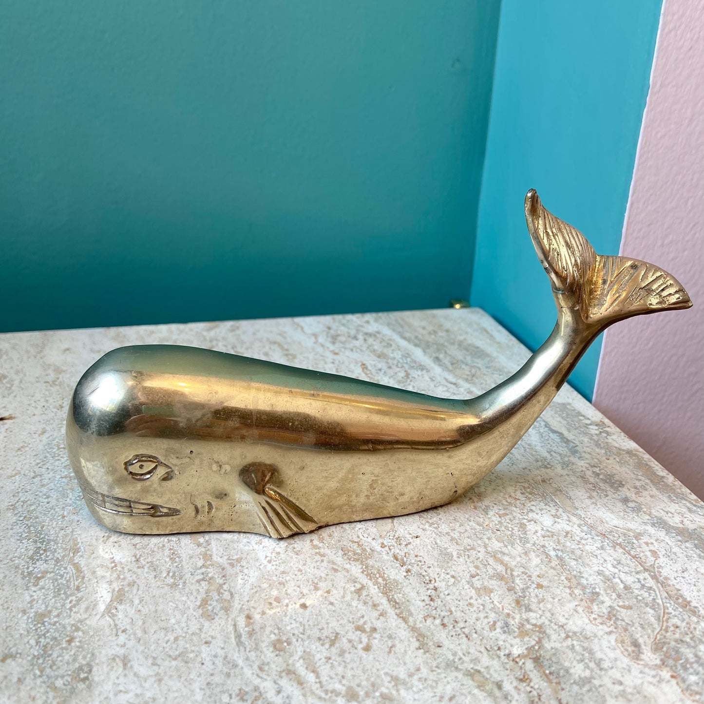 Vintage Brass Whale Figurine/Paperweight