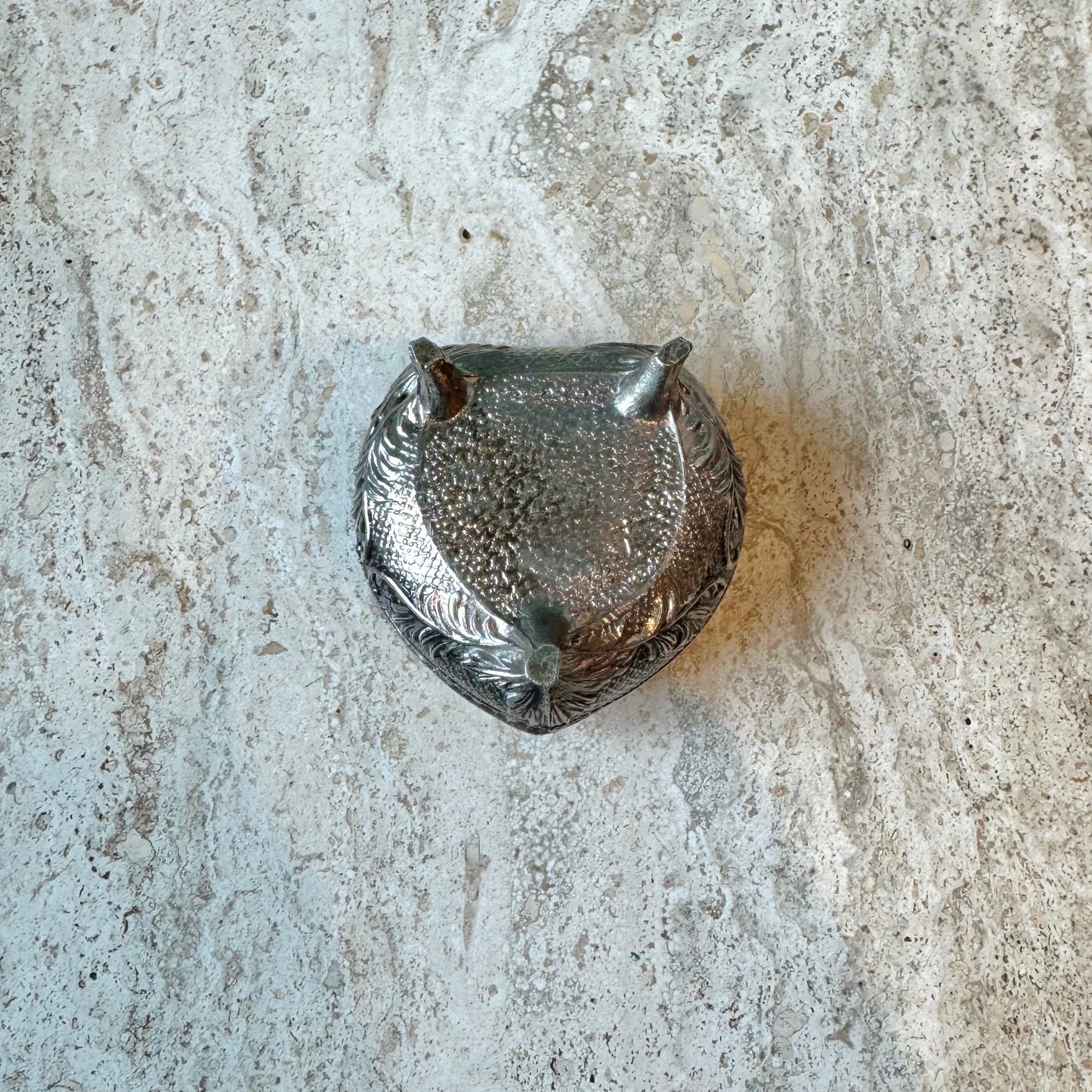 Vintage Silver Plated Heart Shaped Trinket Box
