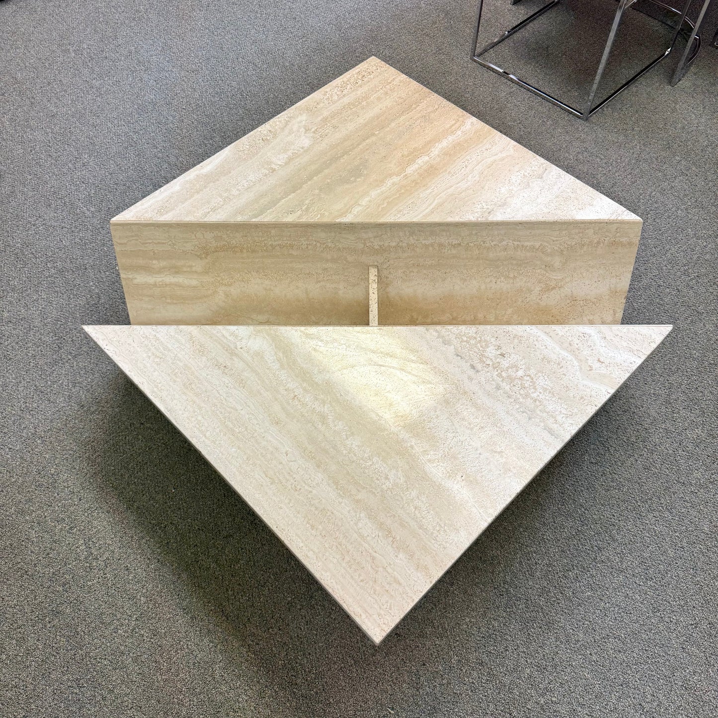 Vintage Square Travertine Coffee Table