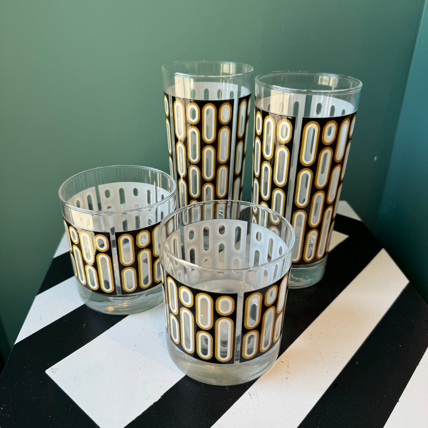 Dots & Dashes Black Rocks Glasses - PAIR