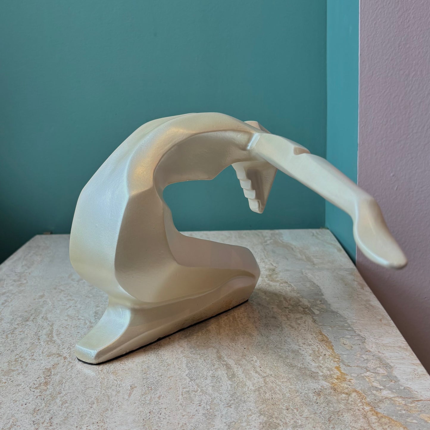 Vintage Art Deco Crouched Posing Figure Statue