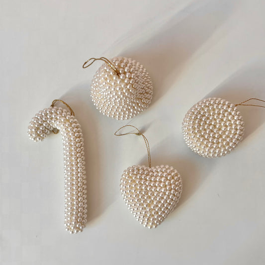 Vintage Faux Pearl Ornaments