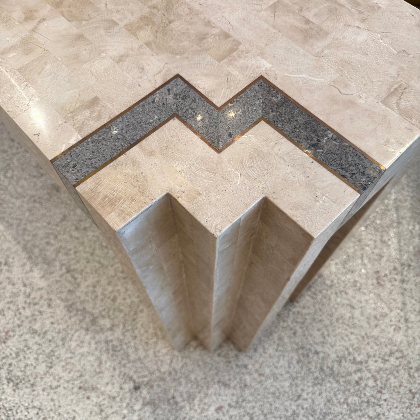 Vintage Maitland Smith Style Tessellated Console Table