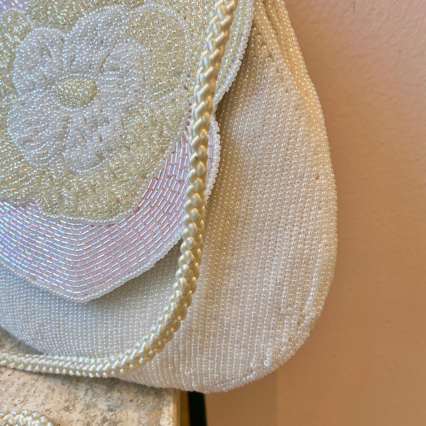 Vintage Beaded Flower Shoulder/Crossbody Bag