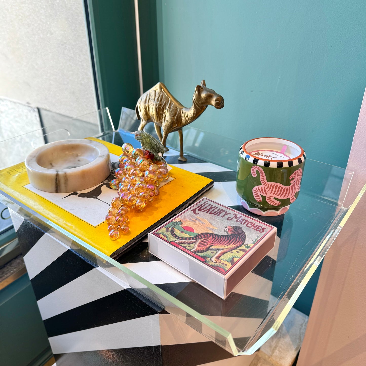 Vintage Large Lucite Serving Tray