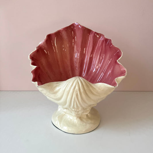 Vintage Extra Large Italian Ceramic Shell Centerpiece (as is)