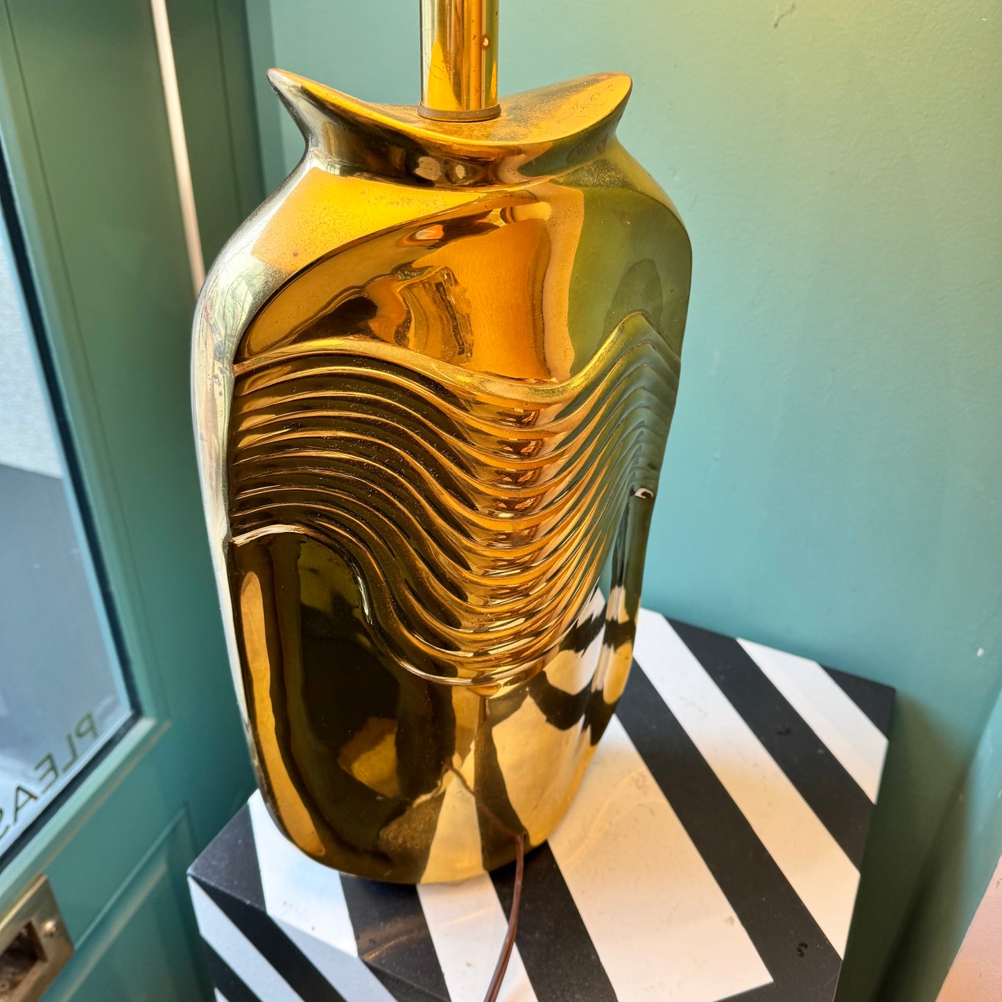 Vintage Brass Deco Style Table Lamp