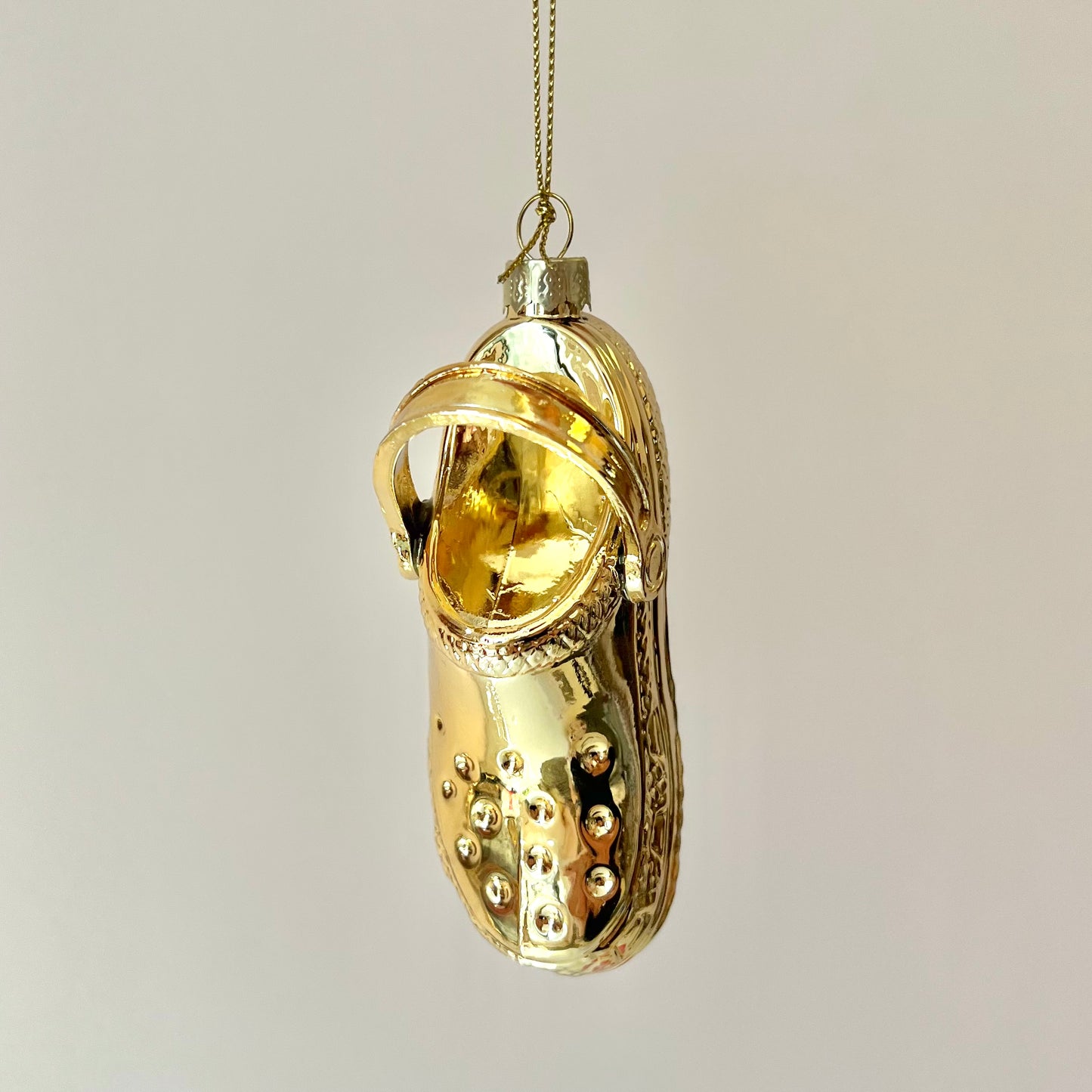 Gold Croc Shoe Ornament