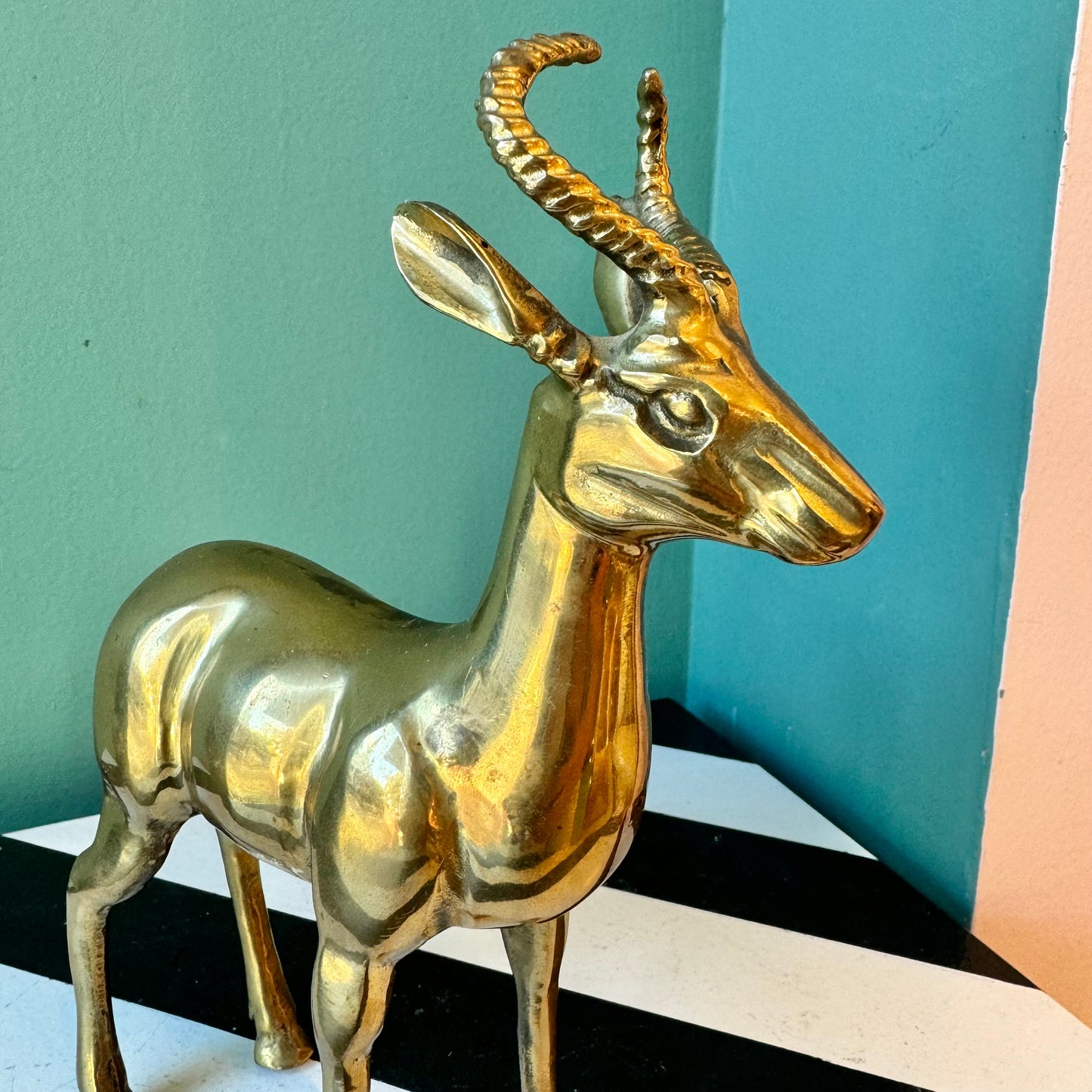 Vintage Brass Gazelle Figurine