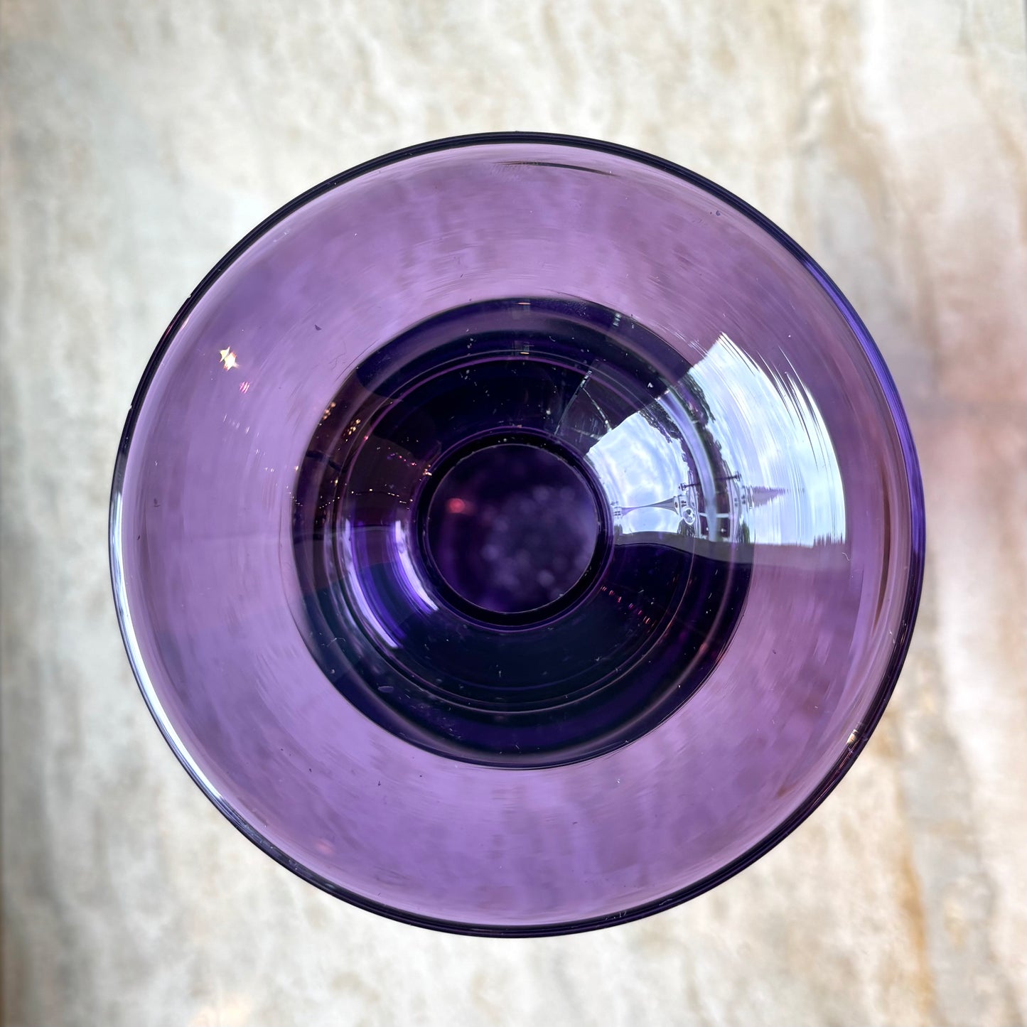 Vintage Purple Art Glass Candle Holder/Vase by Young & Constantin