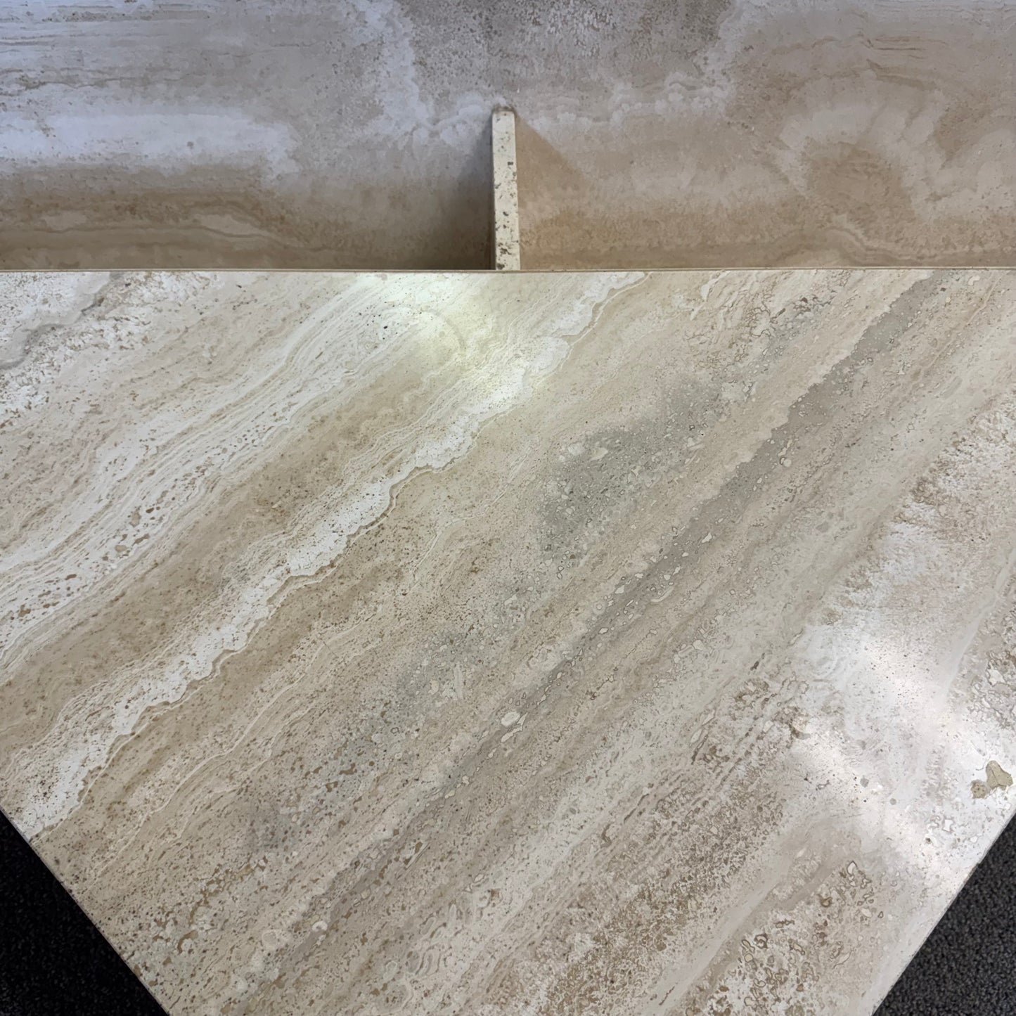 Vintage Square Travertine Coffee Table