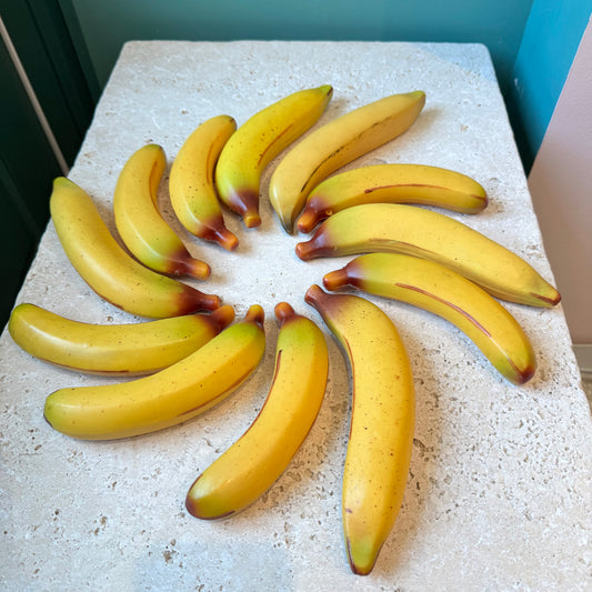 Set of 12 Vintage Faux Bananas