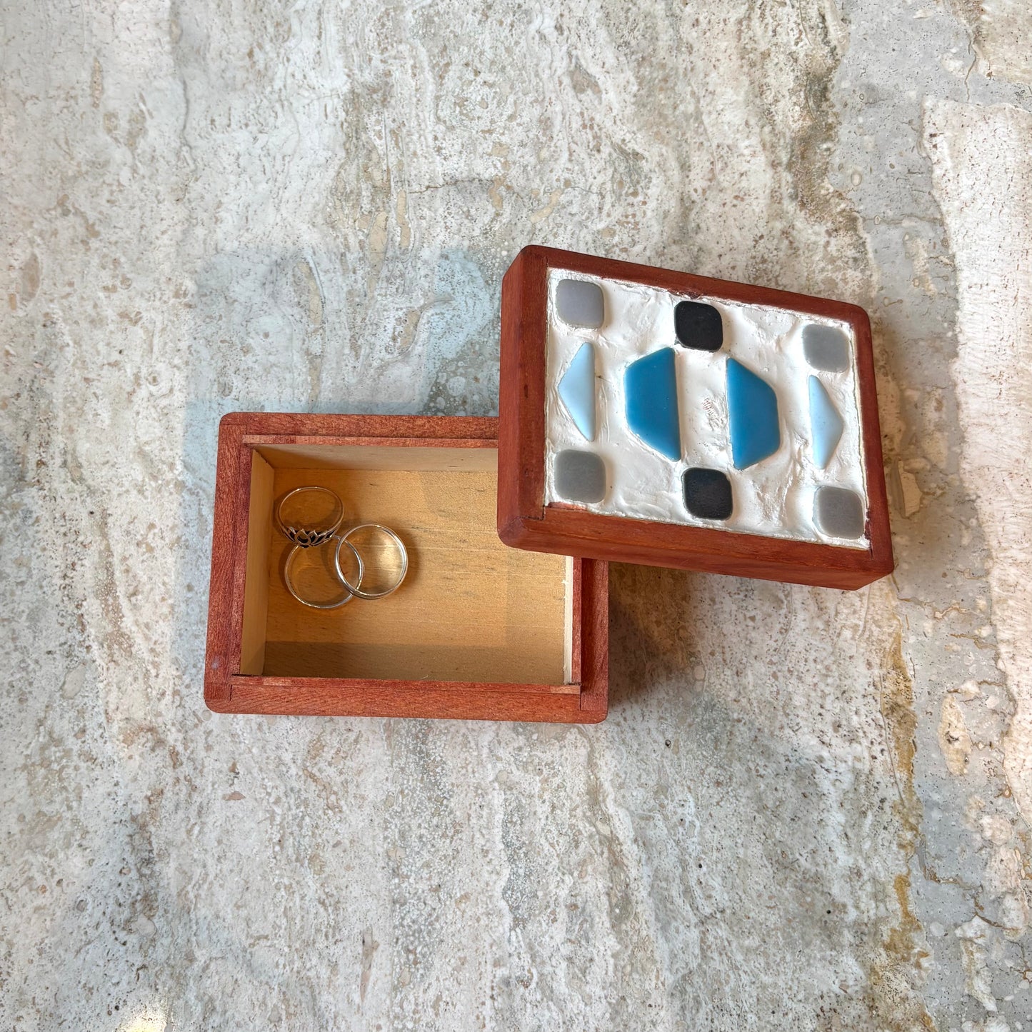 Vintage Mosaic Lid Box