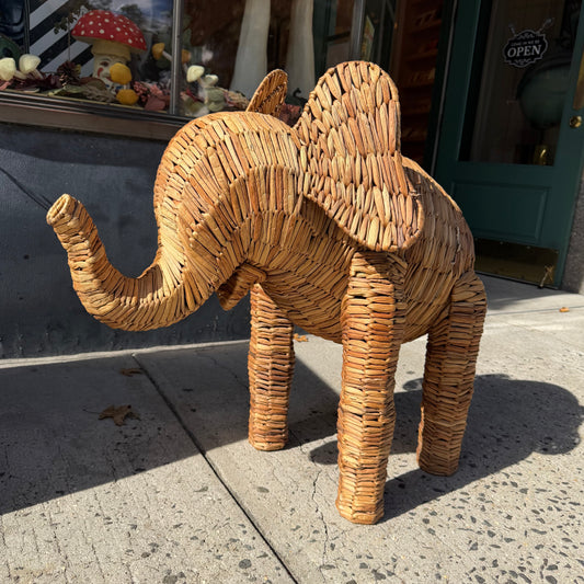 Vintage Large Wicker Elephant/2 available