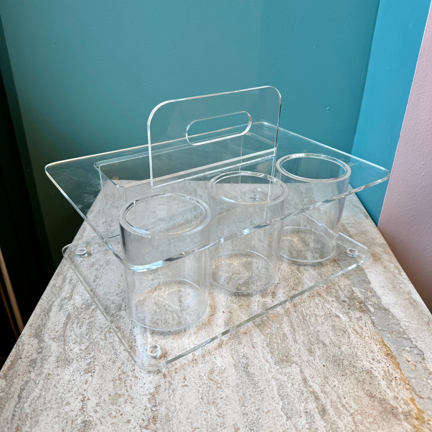 Vintage Lucite Utensil Caddy