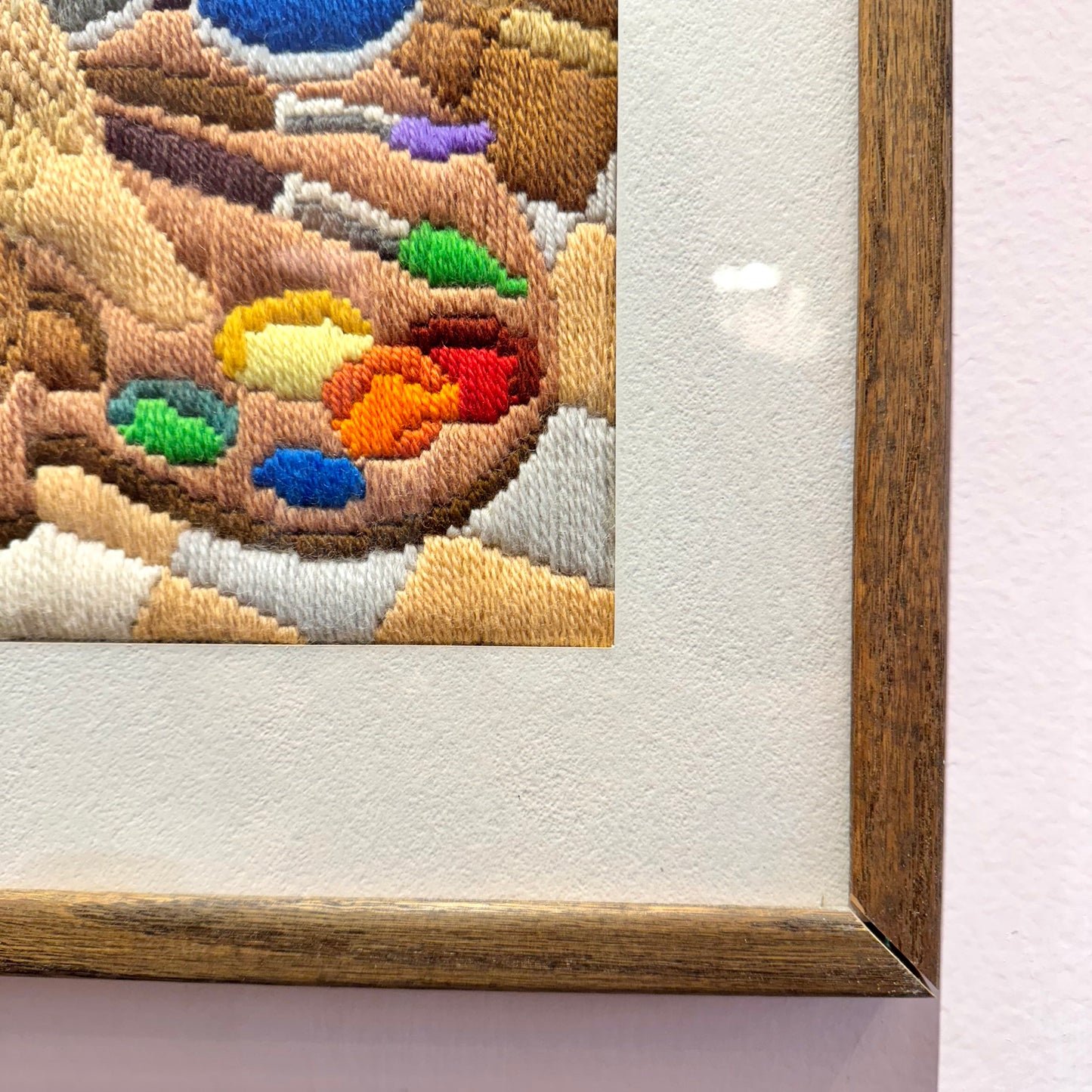 Framed Vintage Long Stitch ‘Decoy Still Life’ Duck Artwork