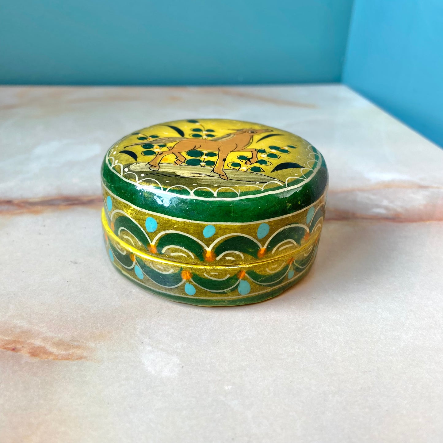 Vintage Papier Mache Horse Trinket Box by Tonala Jal Mexico