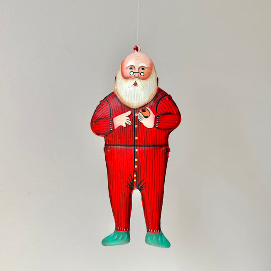 Vintage Department 56 'Santa's Suits' Tin Ornament