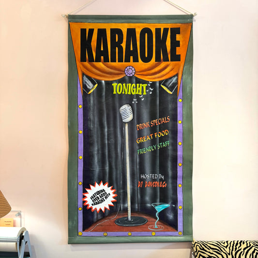 Vintage Hand Painted Original "Karaoke" Artwork