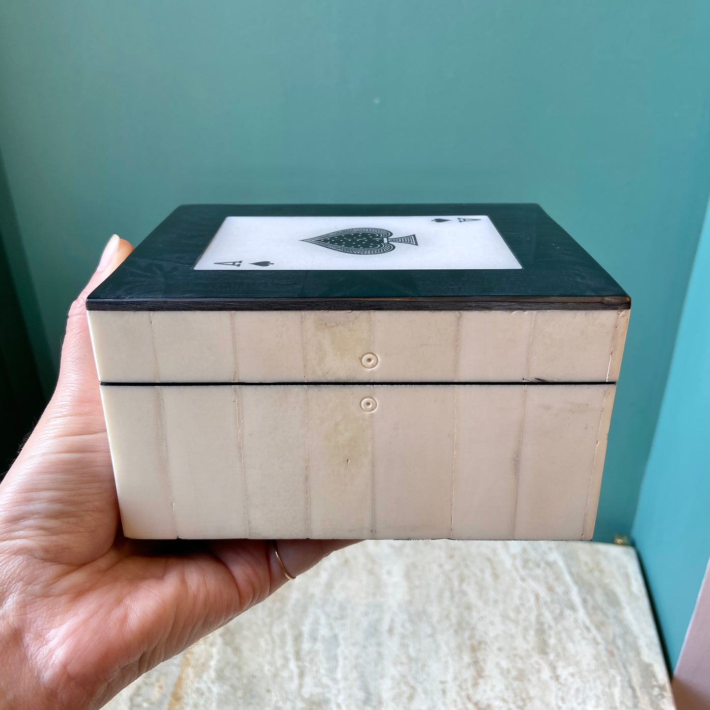 White Ace Box with 3 Decks of Cards