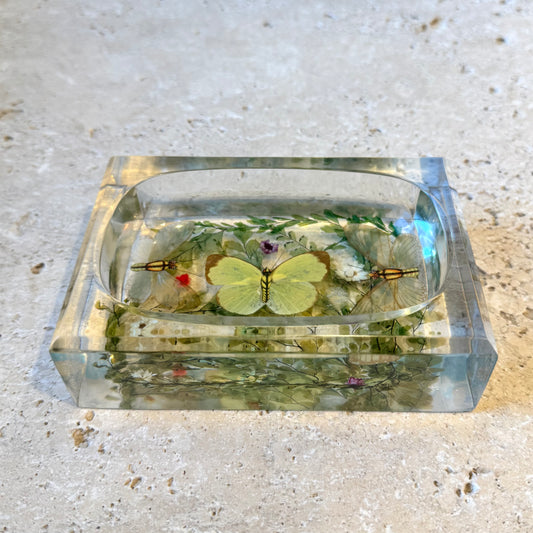 Vintage Lucite Butterfly Soap Dish