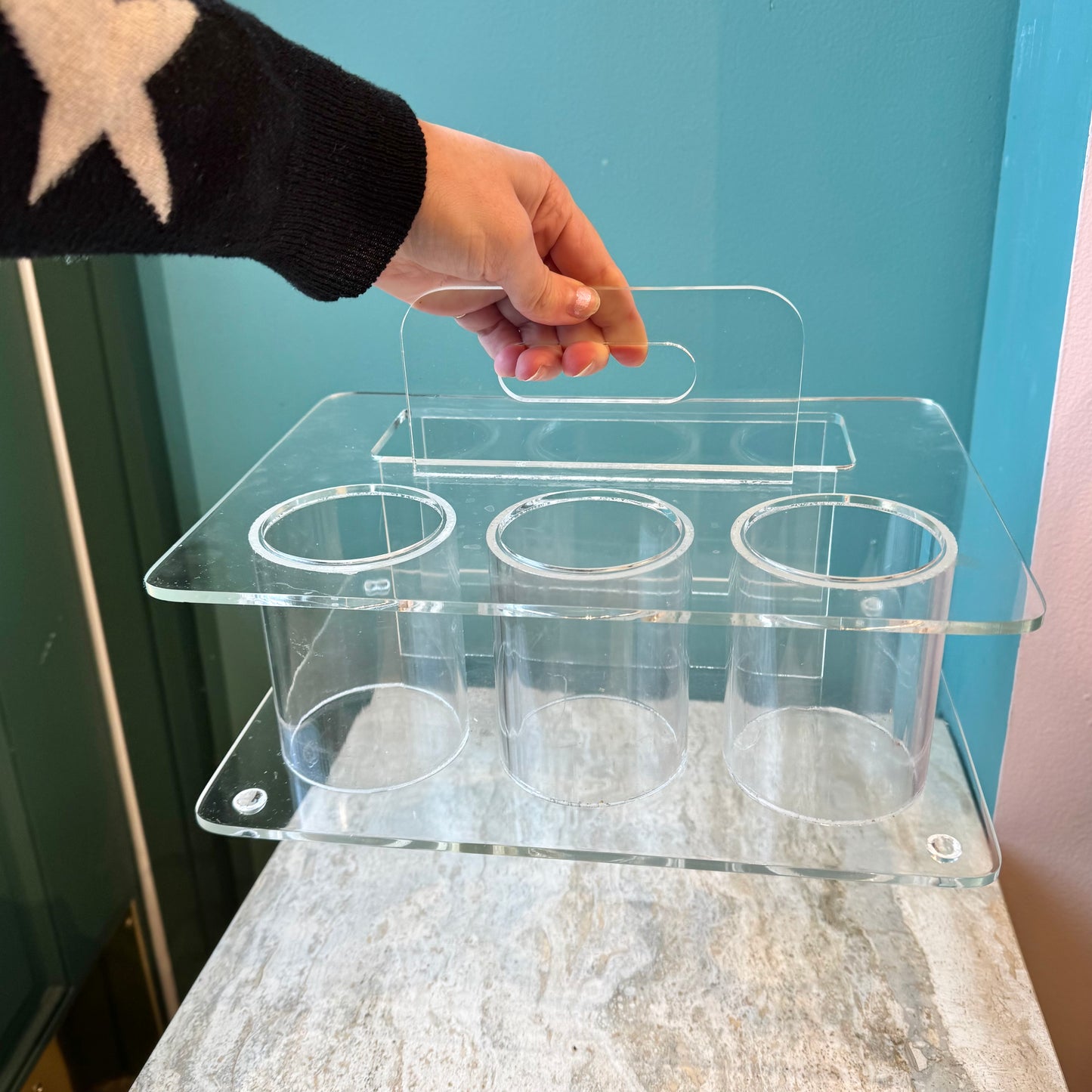 Vintage Lucite Utensil Caddy