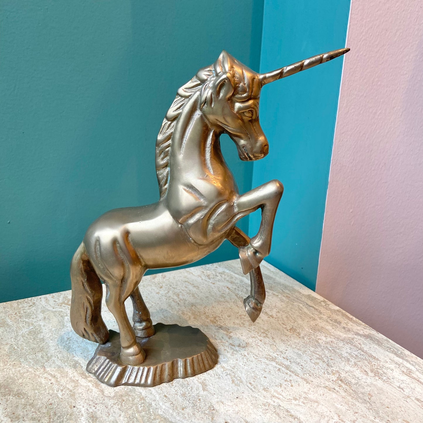 Vintage Brass Unicorn Statue