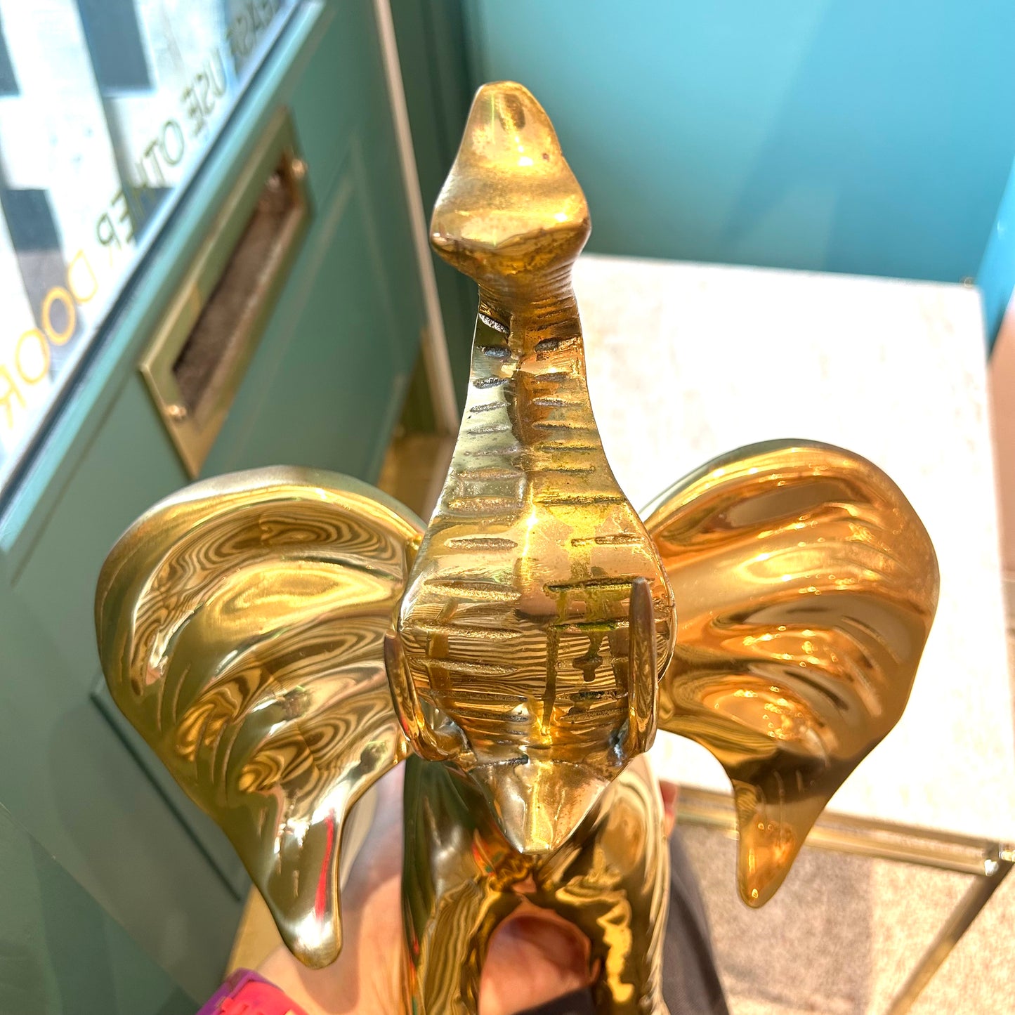 Vintage Brass Elephant Statue