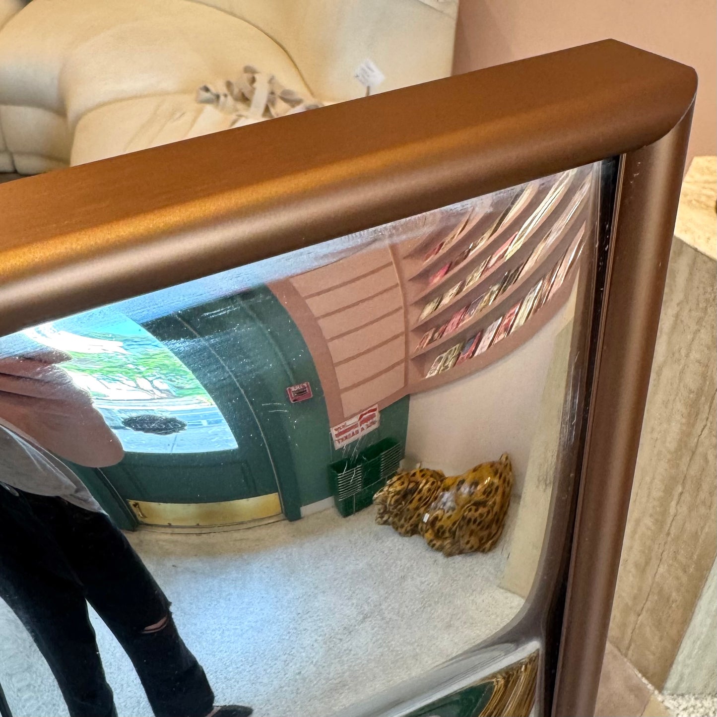 Vintage Turner Space Age Chrome Bubble Mirror
