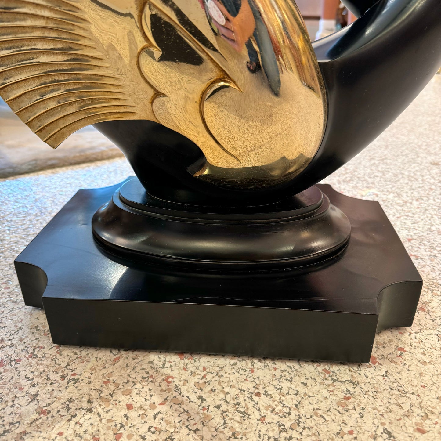 Vintage Maison Jansen Brass Swan Side Table